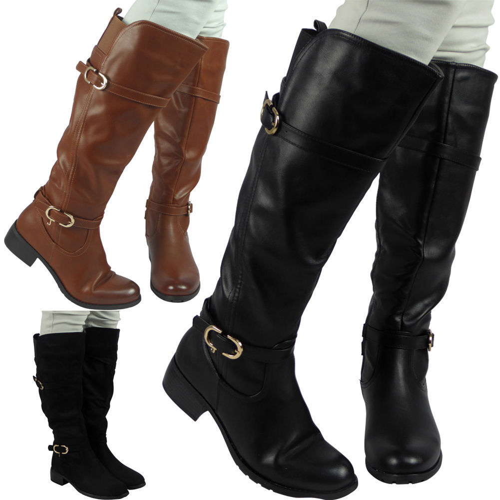 casual flat boots womens